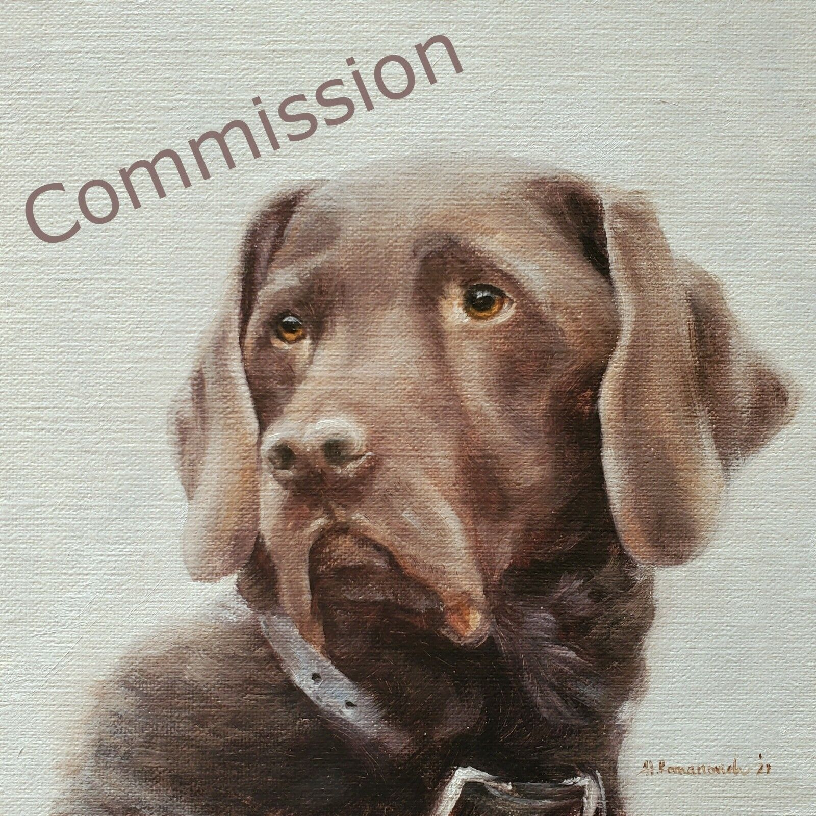 16"x20" Pet Portrait Commission Oil Painting