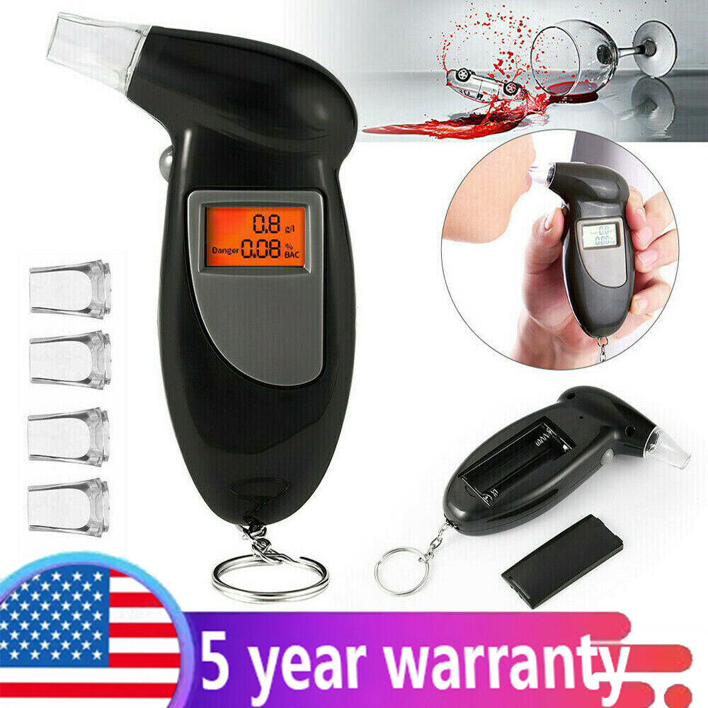 1pc Professional New Lcd Digital Breath Alcohol Tester Breathalyser Police New