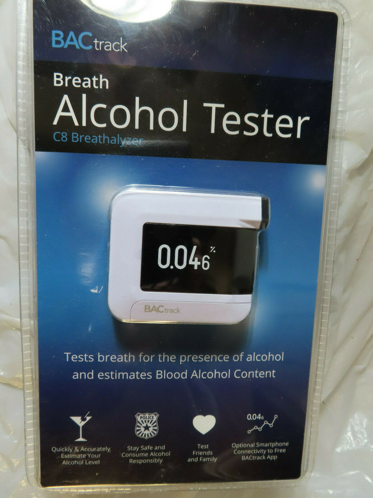 Bactrack Breath Alcohol Tester C8 Breathalyzer Brand New, Factory Sealed