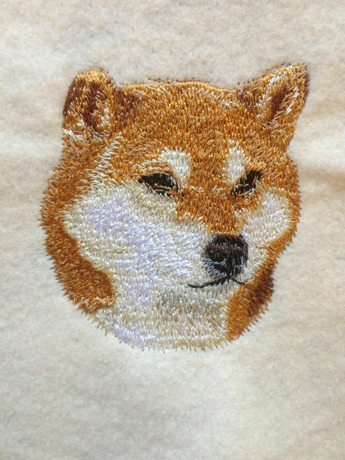 Shiba Inu Mens Polo Shirt 100% Cotton Pique Embroidered Large Sand