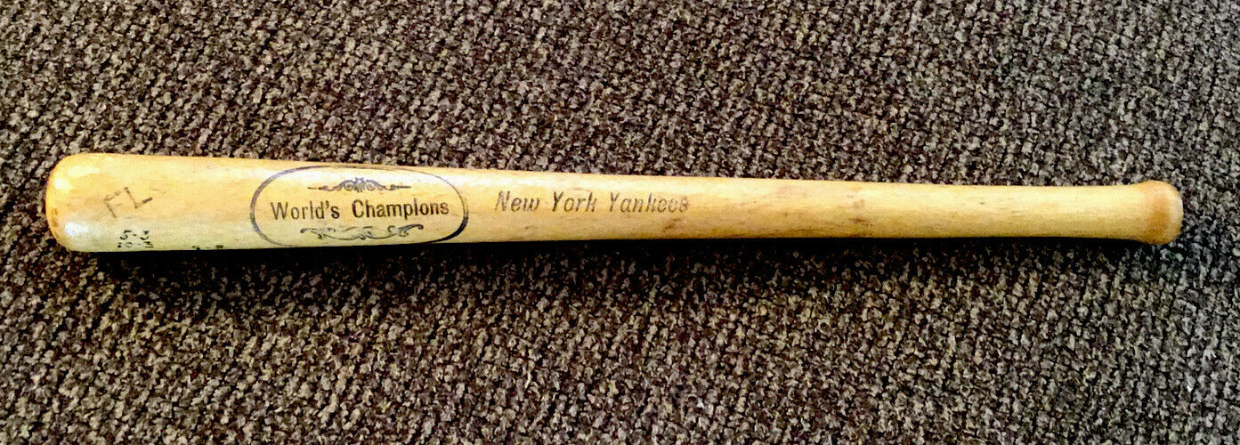 Rare 1947 Yankees World Champions Wood Bat Dimaggio Robinson *memorylen*