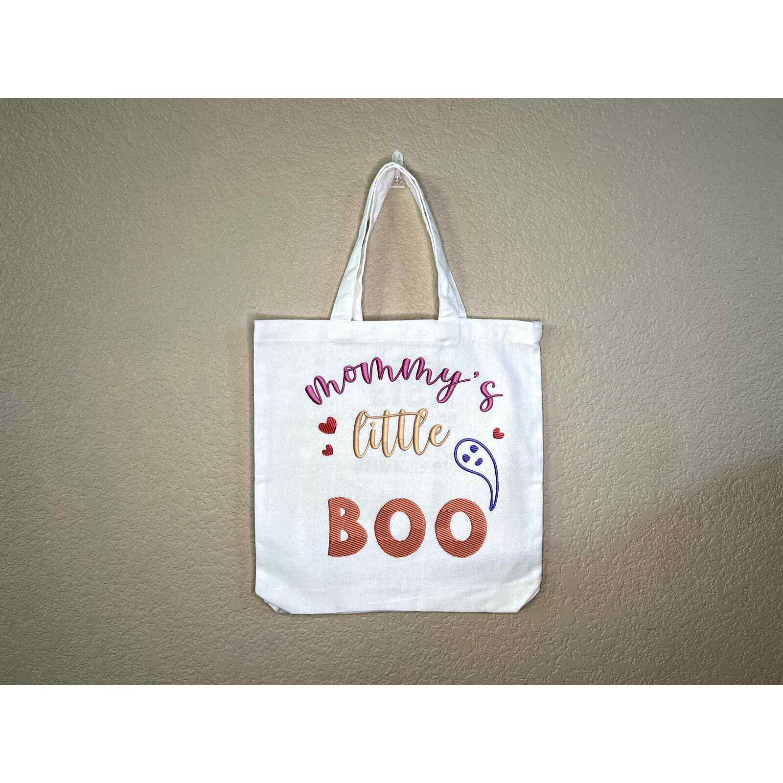 Medium "mommy's Little Boo" Canvas Bag