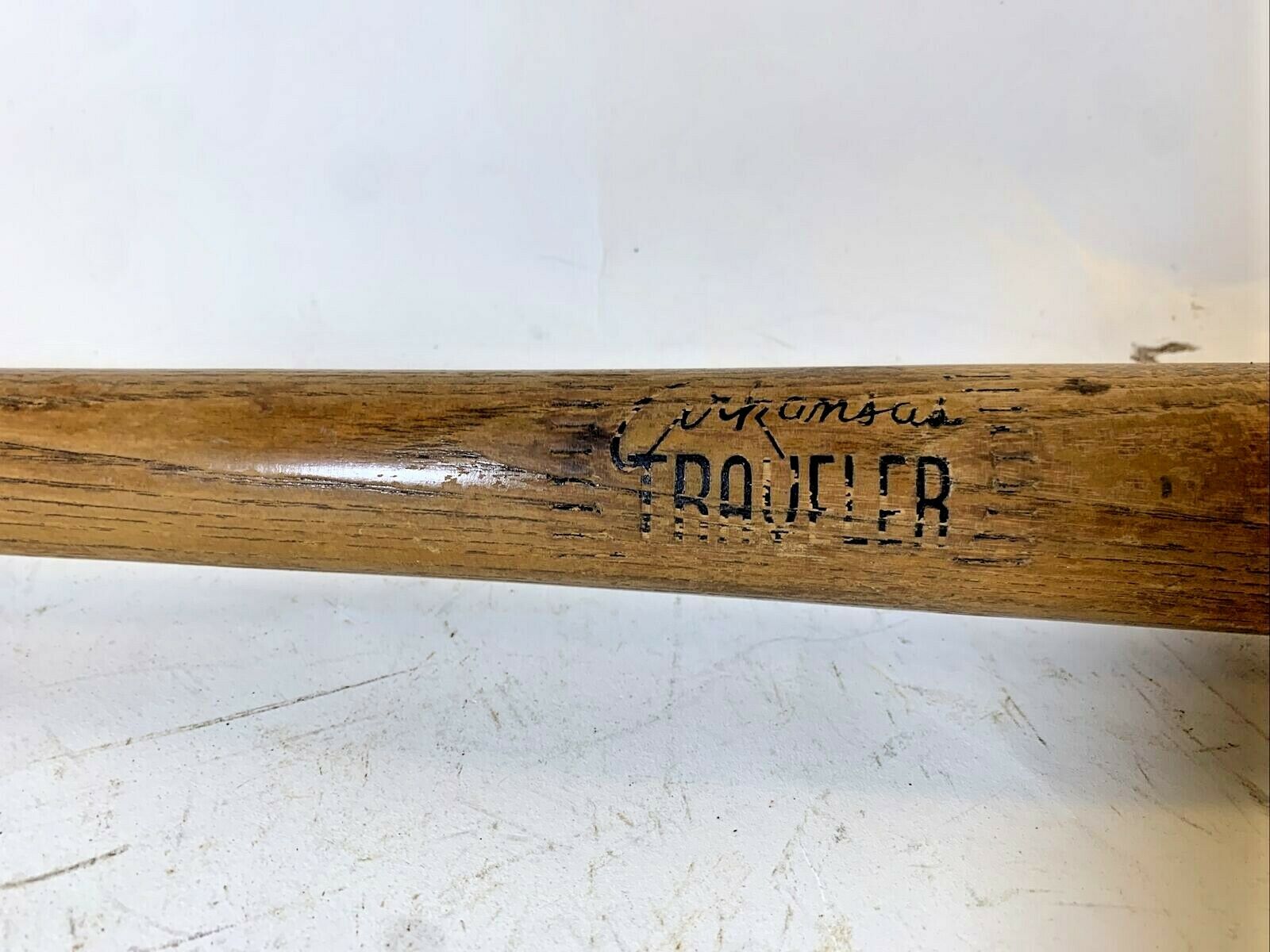 35” Carl Terry Arkansas Traveler Wood Baseball Bat #257