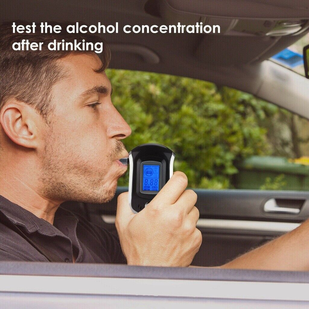 Digital Lcd Police Breath Breathalyzer Test Alcohol Tester Analyzer Detector New