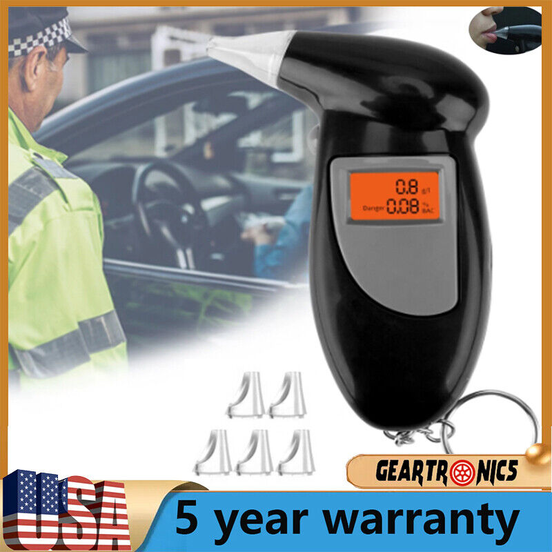 1pcs Professional New Lcd Digital Breath Alcohol Tester Breathalyser Police New