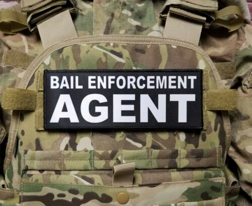 Bail Enforcement Agent 3x8 Patch For Plate Carrier With Hook Backing Bondsman