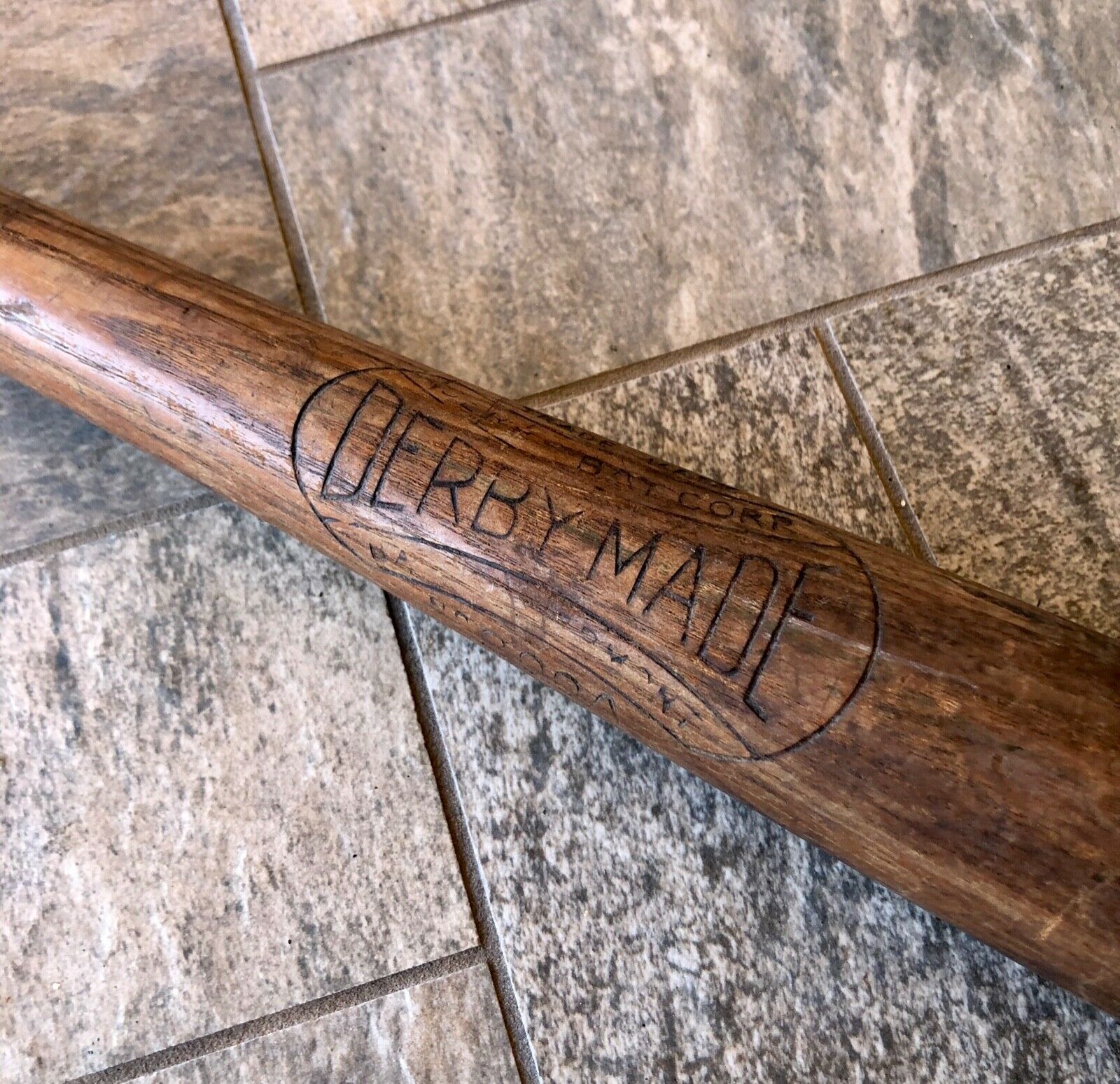 Vintage Derby Made 200a Wood Montan-treated Baseball Bat Model Beb Player Type