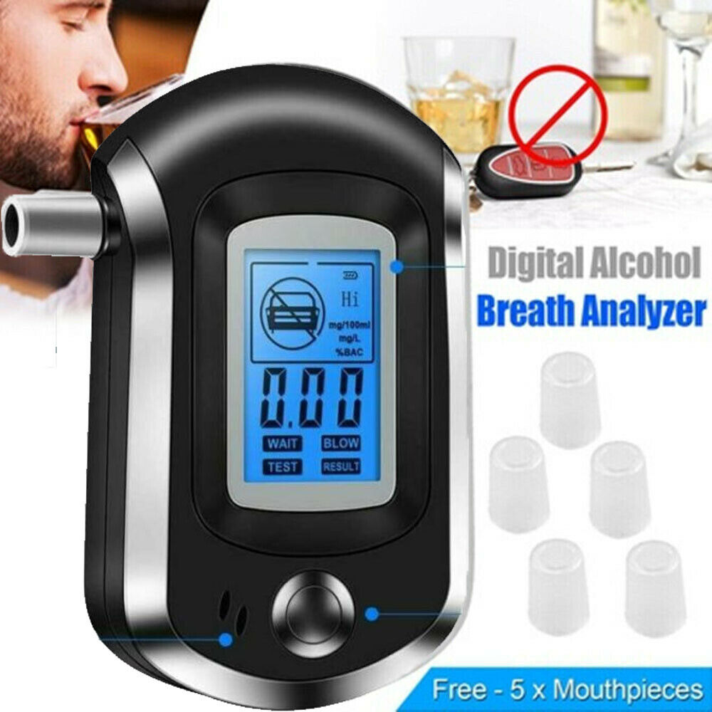 Pro Digital Lcd Alcohol Tester Police Breath Breathalyzer Test Analyzer Detector