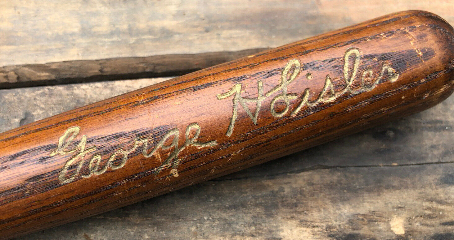Vtg 1947 George Sisler Louisville Slugger 16” Mini Baseball Bat Wichita National