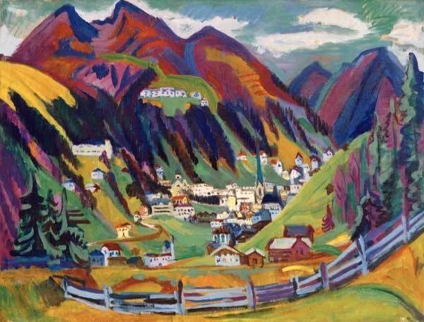 Ernst Ludwig Kirchner View Of Davos Handmade Oil Painting Repro
