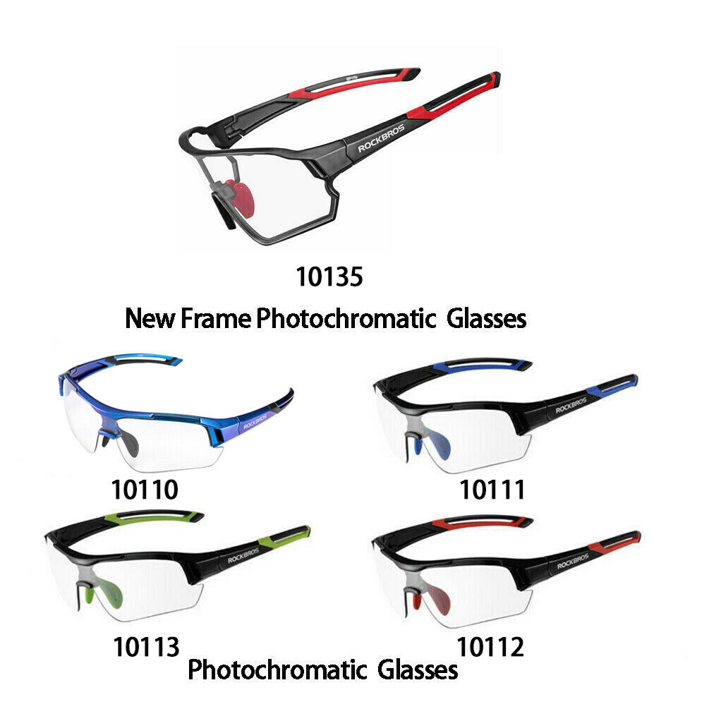 Rockbros Cycling Photochromic Full Frame Glasses Sport Sunglasses Myopia Frame
