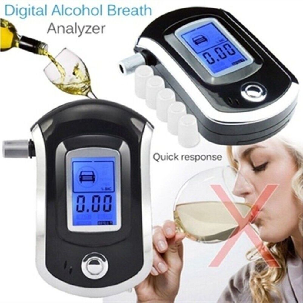 Digital Lcd Police Breath Breathalyzer Test Alcohol Tester Analyzer Detector Usa