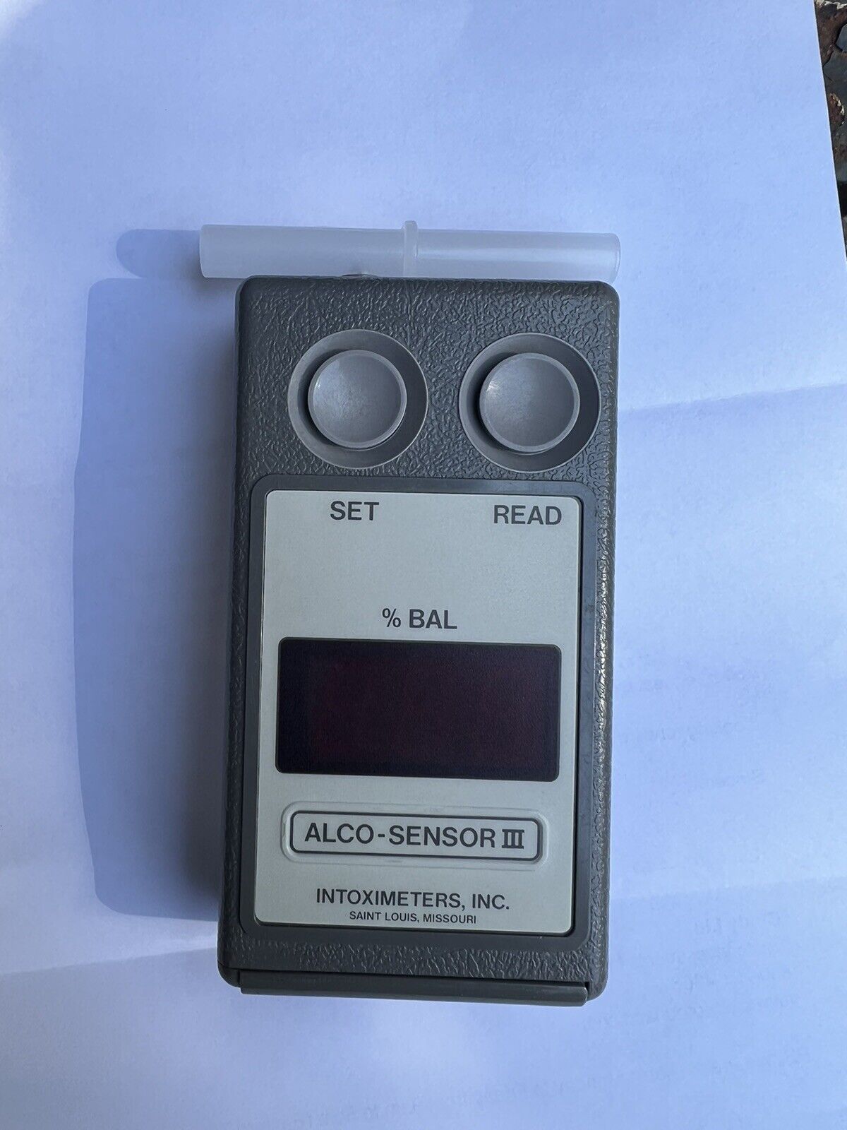 Intoximeters Alco-sensor Iii Breathalyzer Police State Trooper Halloween Prop