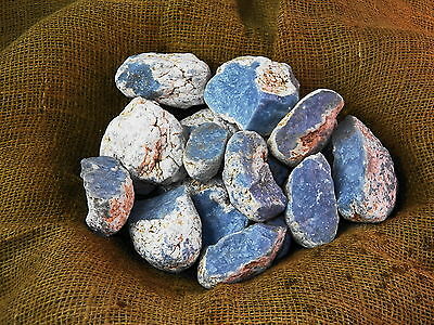 2000 Carat Lots Of Rare High End Angelite Rough - Plus A Free Faceted Gemstone